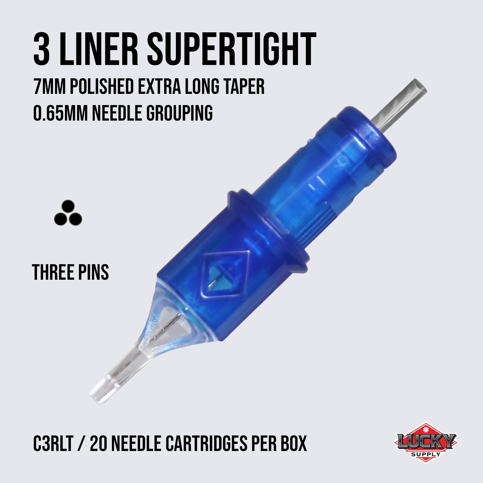 Round Liner Supertight Needle Cartridges by Lucky Supply