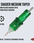 Round Shader (Medium Taper) Needle Cartridges by Lucky Supply