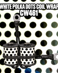 CW461 White Polka Dots Coil Wrap