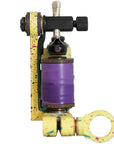 Coleman liner tattoo machine showing frame and tube-vise alignment