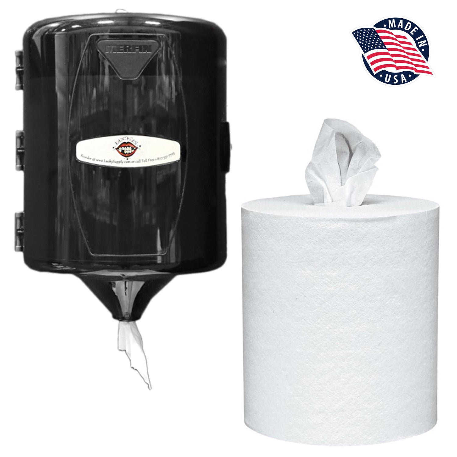 Premium Jumbo Center Pull Paper Towel Dispenser & Refills
