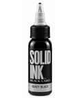 1 oz Bottle of Solid Ink Black Label Heavy Black ultra-concentrated tattoo pigment