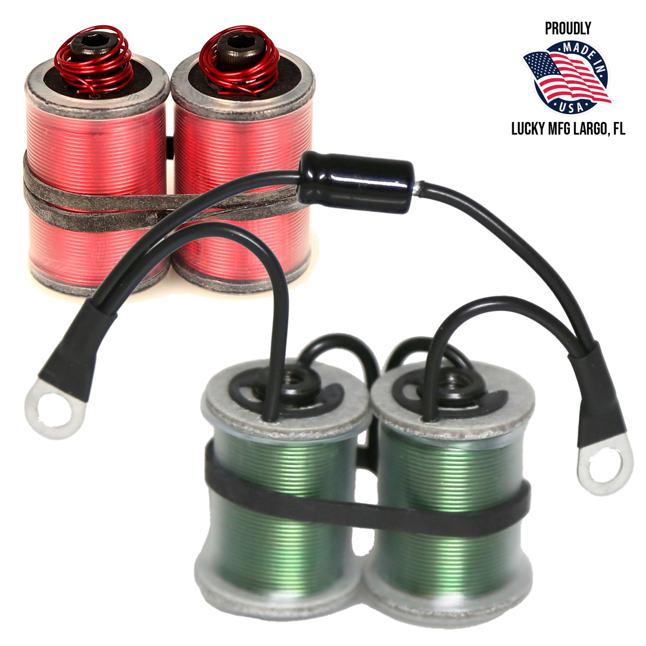 1 1/8" Coils With Clear Heat Shrink With and Without Capacitor