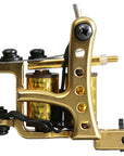 Lucky MFG Jonesy Style gold-plated iron frame coil liner tattoo machine – frame side