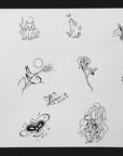 Original Lance McLain Flash Sheets (Set of 9)