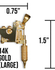Gold Tattoo Machine Charms