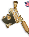 Gold Tattoo Machine Charms