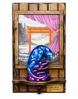 Mike Wilson and Sam Hambrick Limited Edition 2026 Wall Plaque No. 21 of 50 featuring an original 11x14 painting, handcrafted ceramic bisque sculpture, and rustic wooden display.