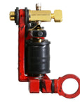 Mini Bulldog liner tattoo machine showing frame and tube-vise alignment