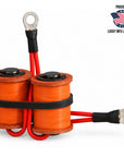 ucky Supply 1 inch 8-wrap custom tattoo machine coil set with 35V 47µF capacitor.
