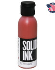 Red bottle labeled 'SOLID INK' with a black cap on a white background