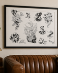 Original Lance McLain Flash Sheets on Wall
