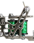 PIEW Money Maker shader tattoo machine green coils front view