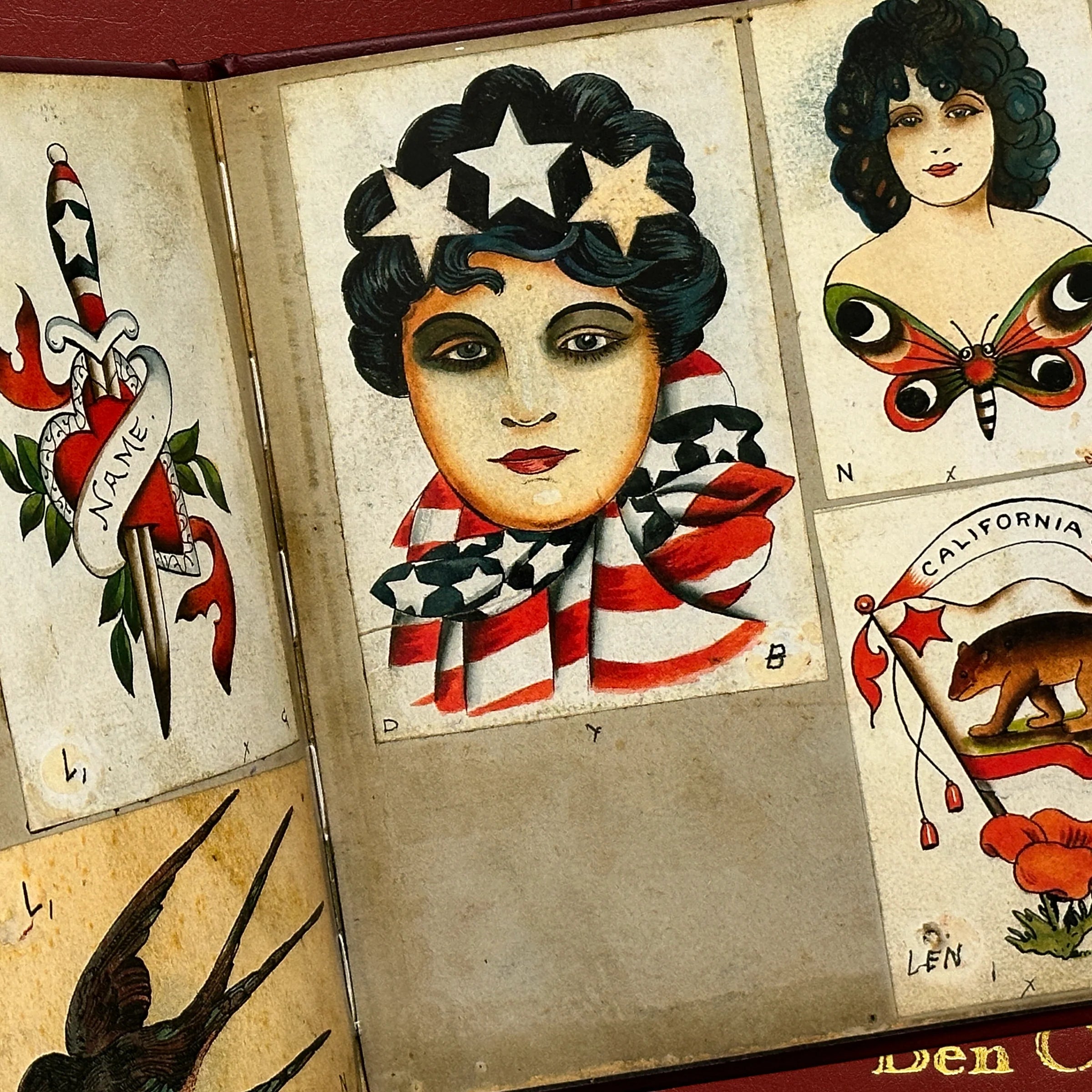 Ben Corday Tattoo Travel Book | Vintage Tattoo Flash – LuckySupplyUSA Ben Corday Tattoo Travel Book | Vintage Tattoo Flash – LuckySupplyUSA