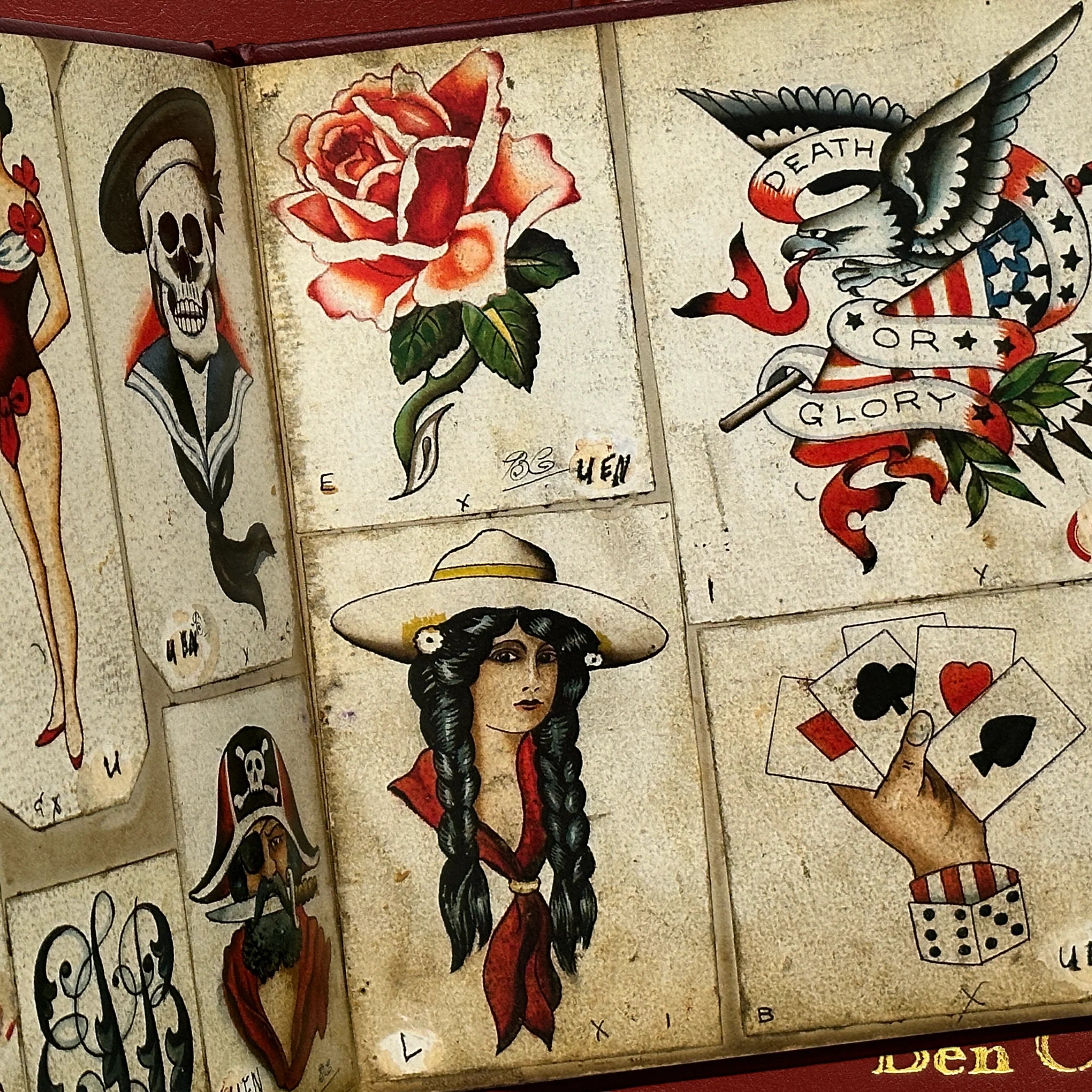 Ben Corday Tattoo Travel Book | Vintage Tattoo Flash – LuckySupplyUSA