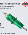 Round Shader (Medium Taper) Needle Cartridges by Lucky Supply