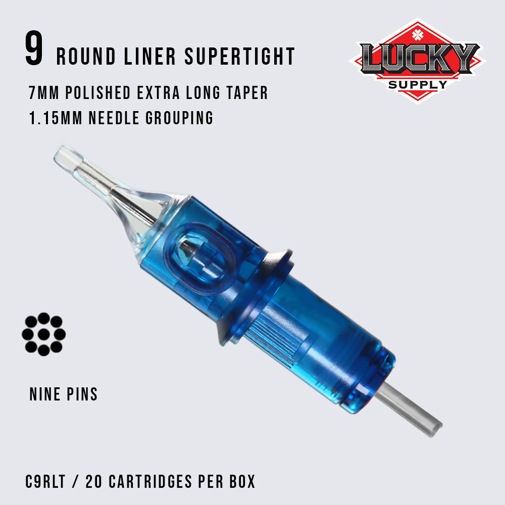 Round Liner Supertight Needle Cartridges by Lucky Supply