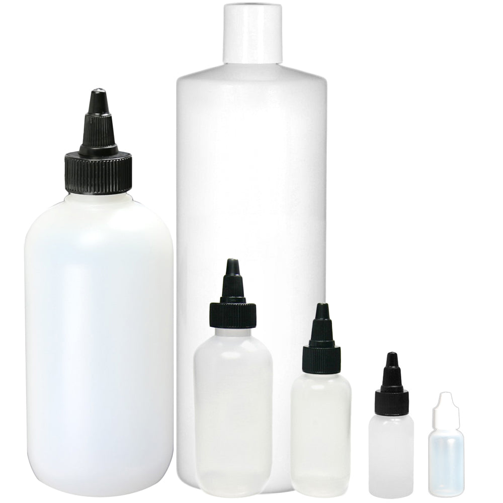 Boston Round Ink Bottles and Tops