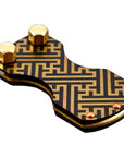 Sayagata Pattern Brass Foot Switch and Clip Cord by Hardcraft Co.