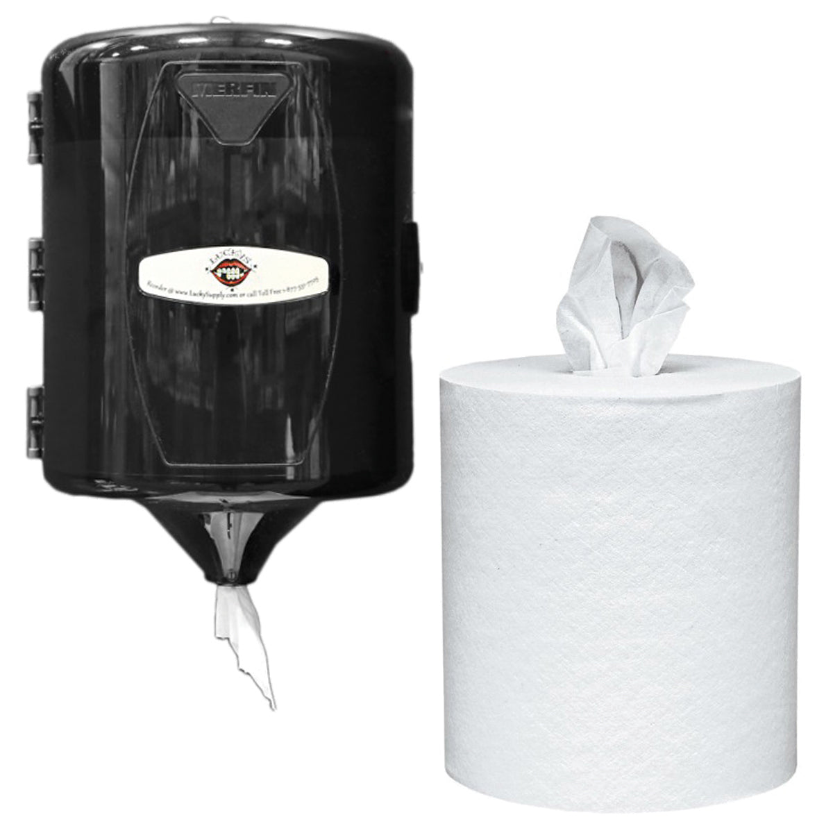 Premium Jumbo Center Pull Paper Towel Dispenser & Refills