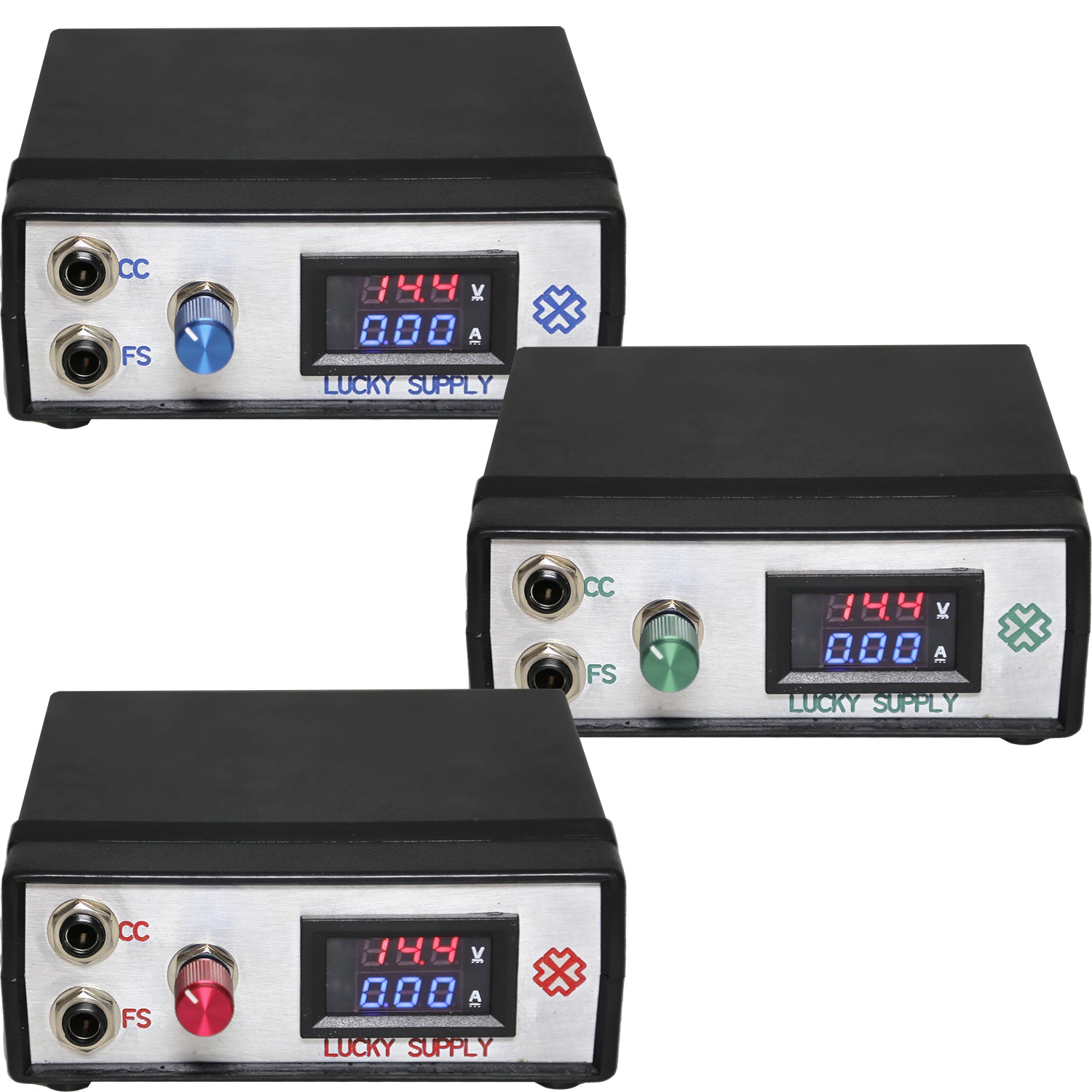 タトゥーマシン 赤 青 lucky Supply Lucky's Standard Power Supply | Professional Tattoo Power Supply
