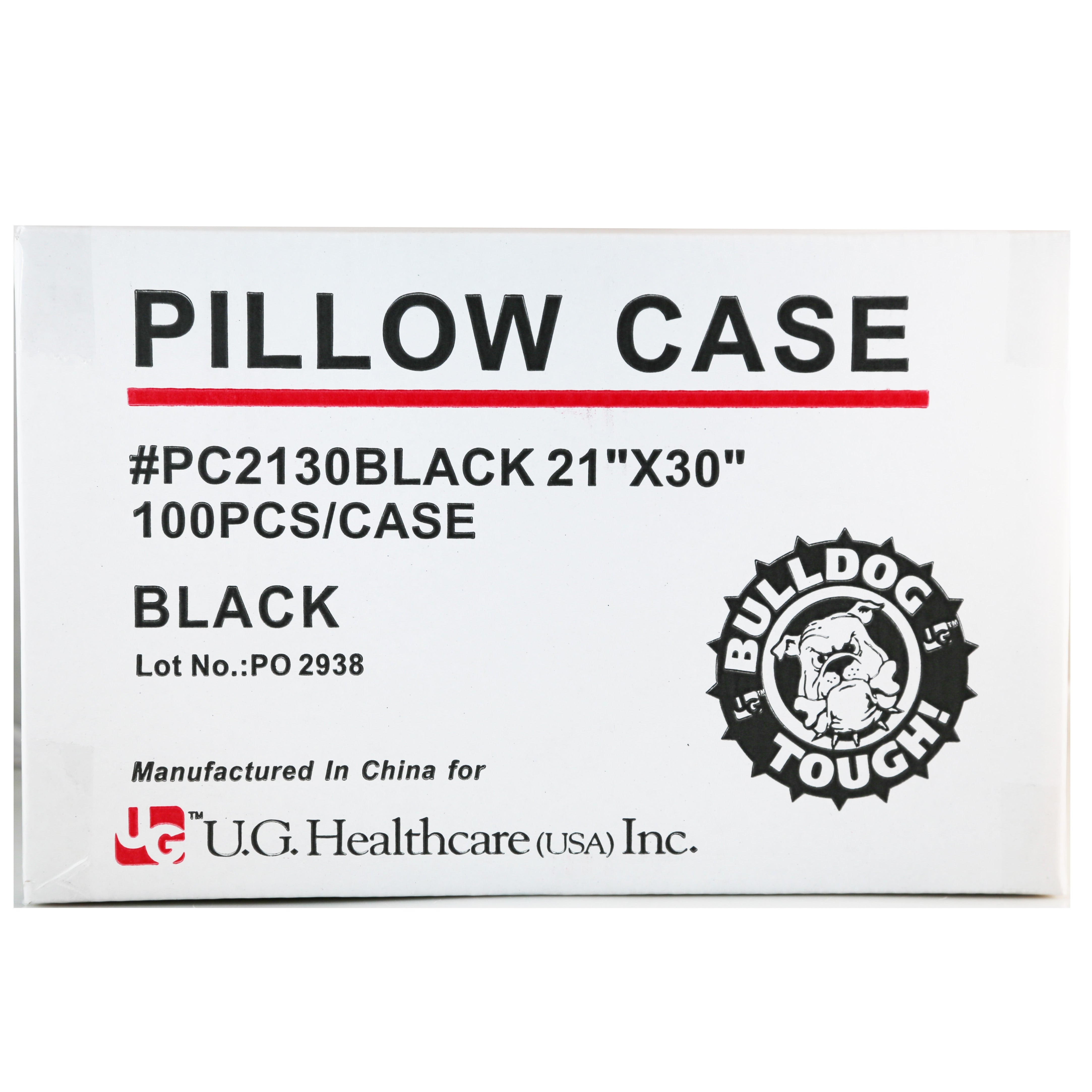 Bulldog Pillow Cases - 21x30 Black Pillow Cases