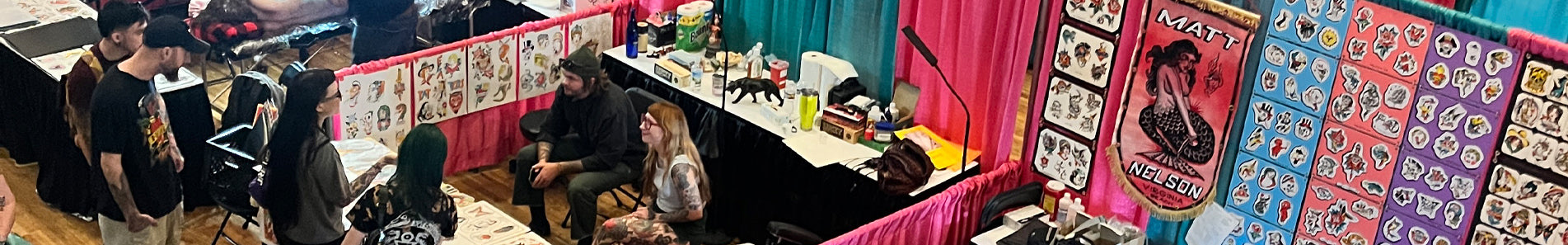 a birds eye view at the Riverside tattoo show