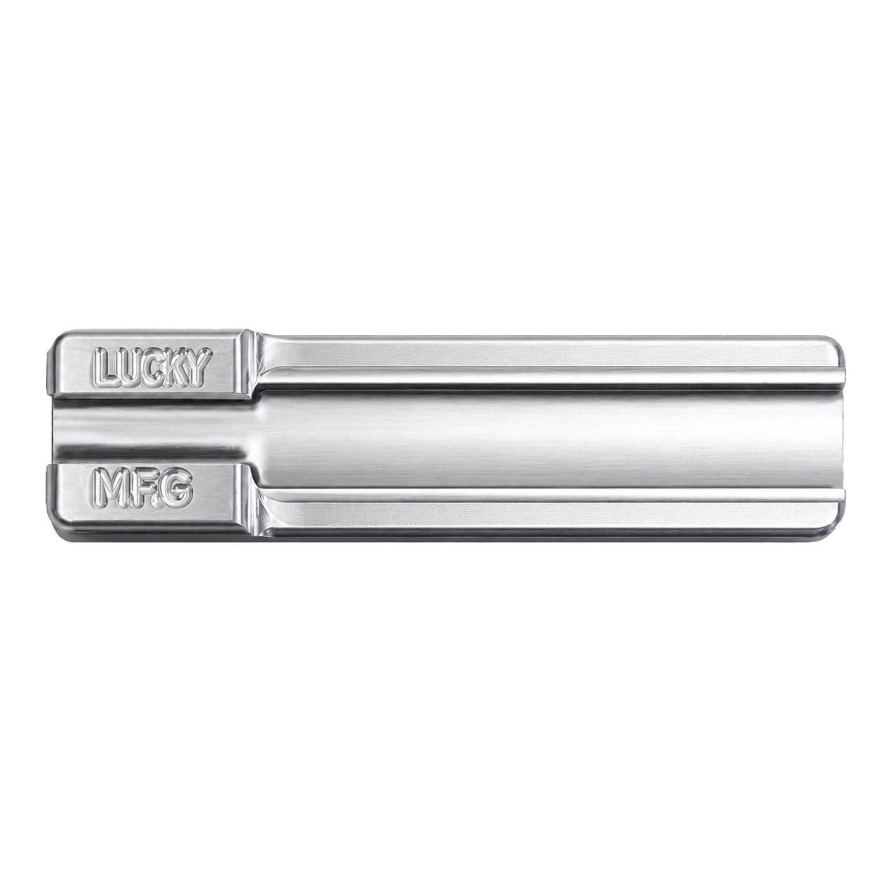Close-up of the Lucky MFG 10mm travel armature bar alignment tool