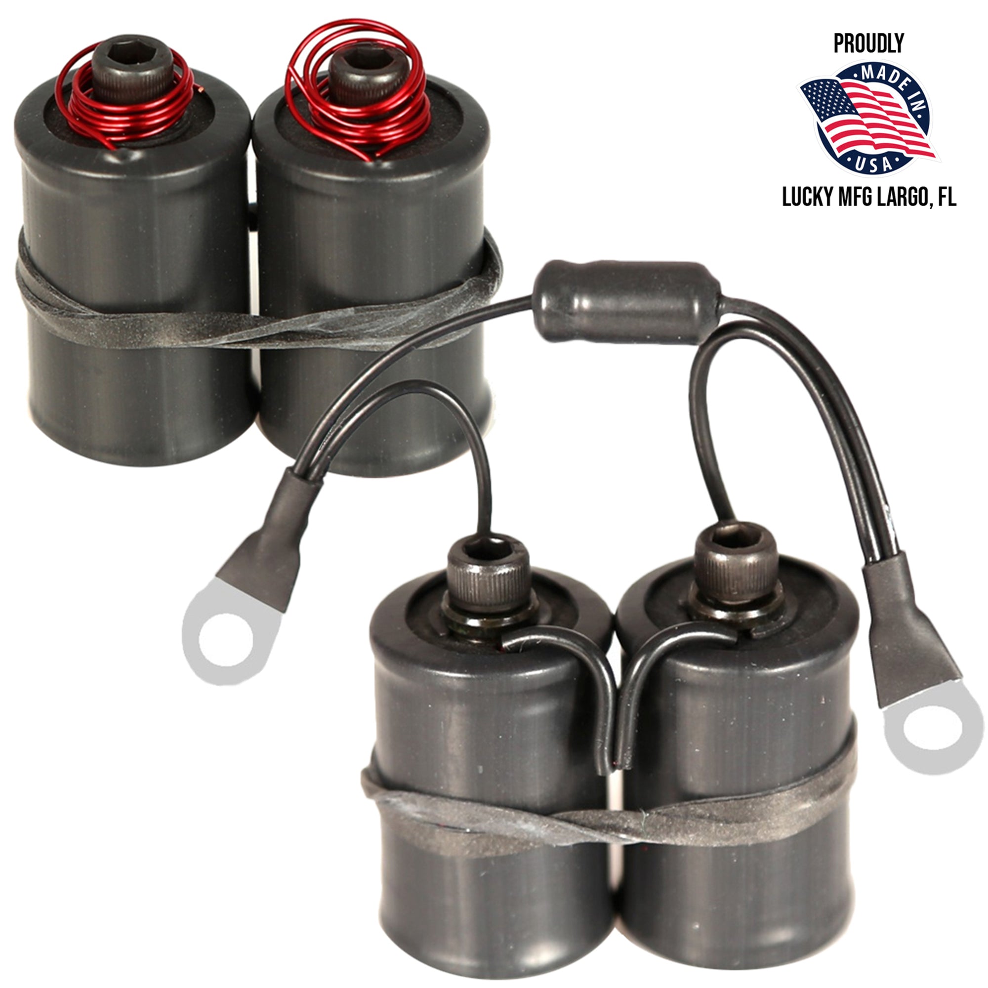 1 1/8&quot; Coils With Black Heat Shrink With and Without Capacitor