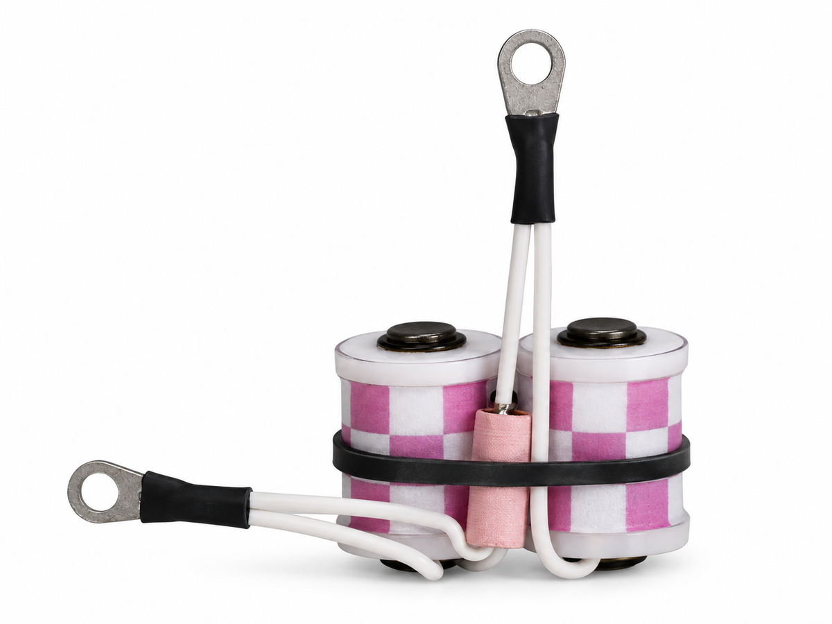 1 inch custom coils - pink checkers (Capacitor side)