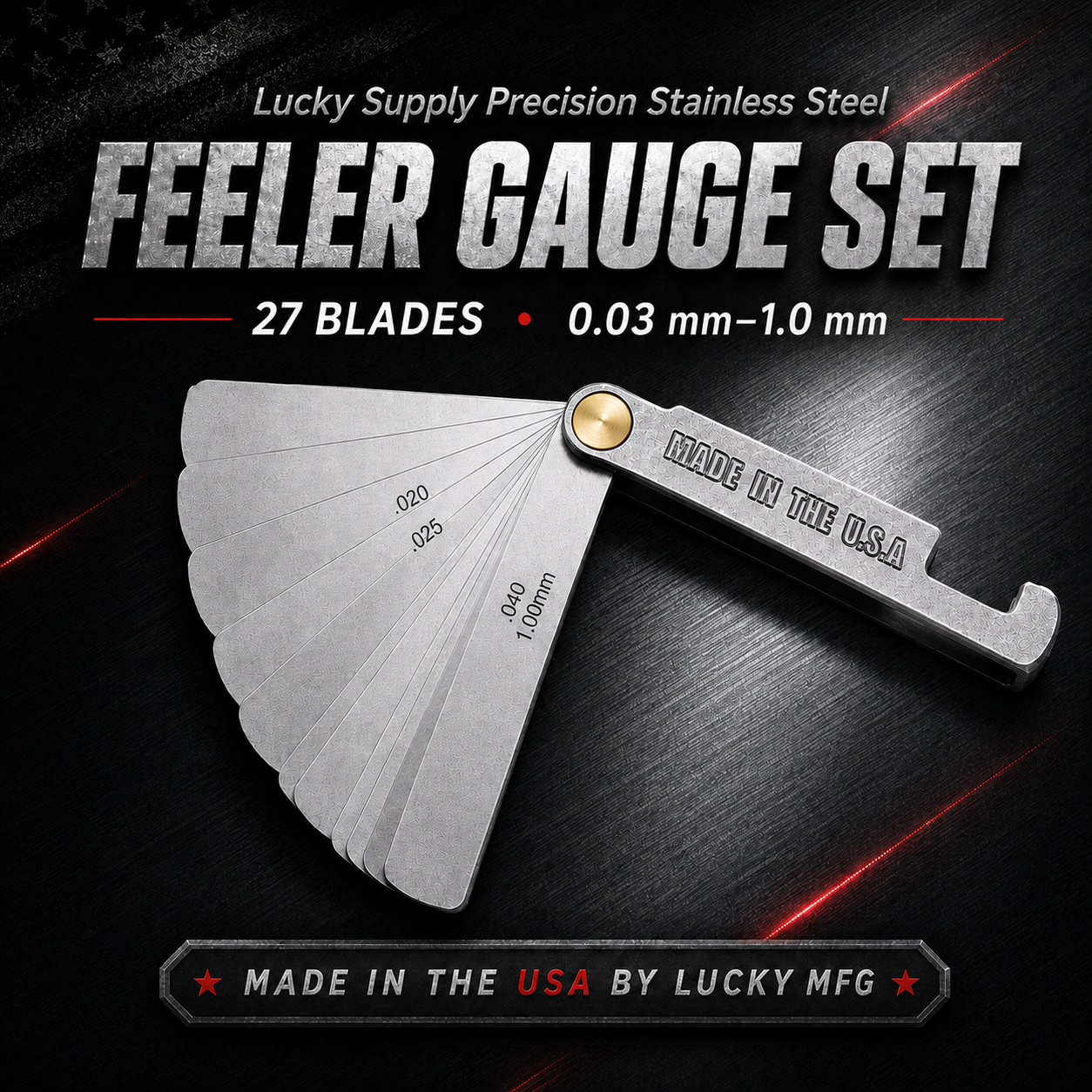 27 Blade Feeler Gauge Set