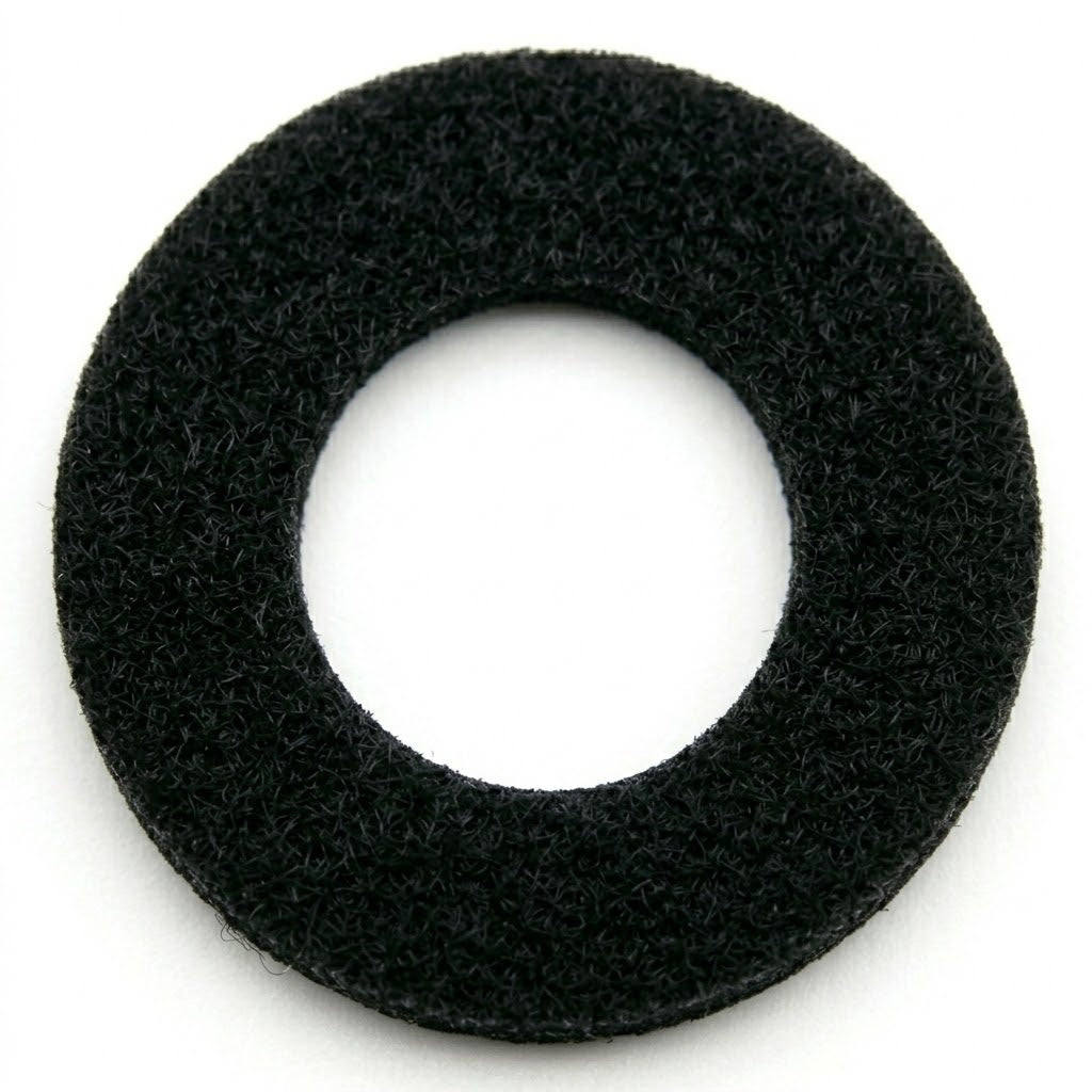 3/8" ID Thin Black Round Fiber Washers