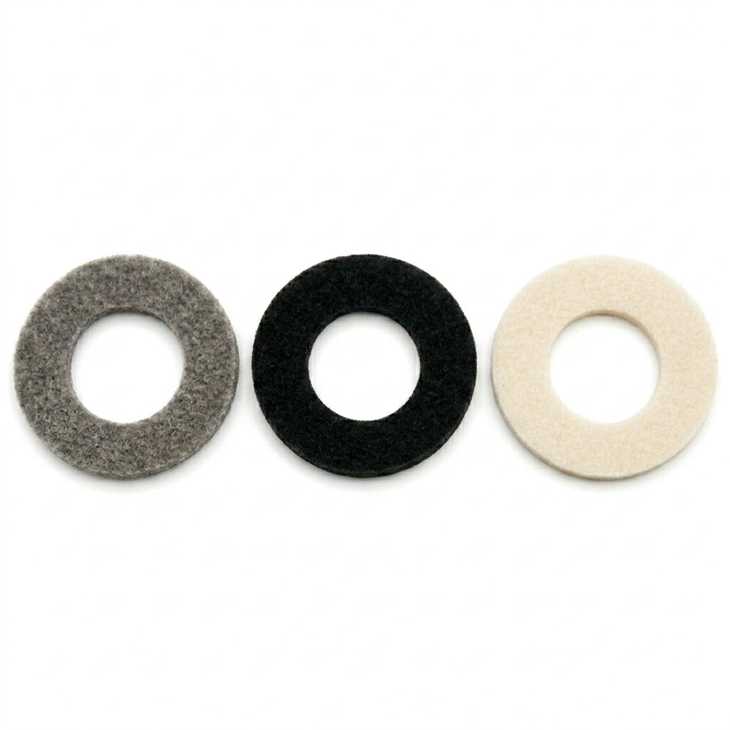 3/8" ID Thin Black Round Fiber Washers