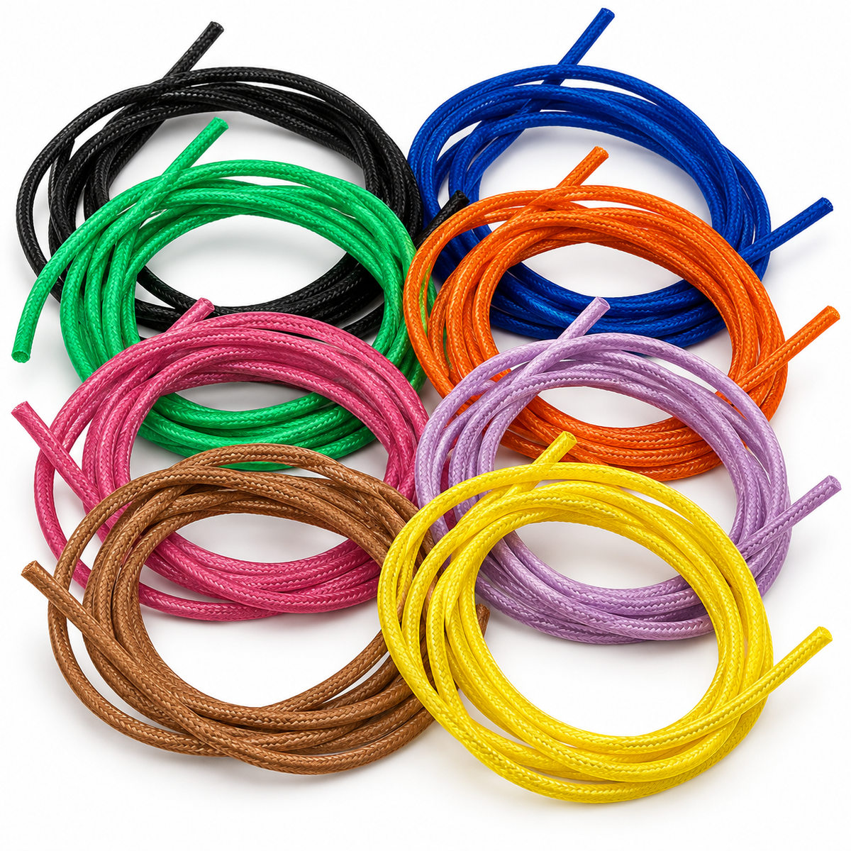 Black acrylic-coated braided wire insulator – 1 foot