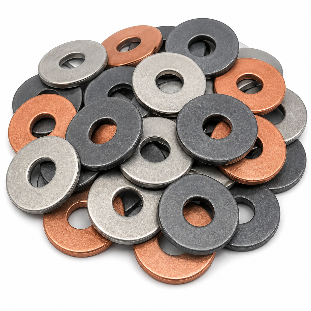 Blackened Large Metal Washer