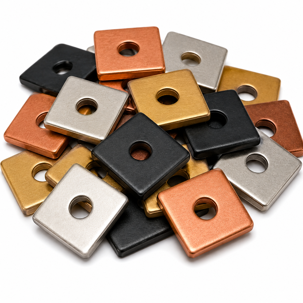 Blackened Square 1/2" Spring Shelf Washer