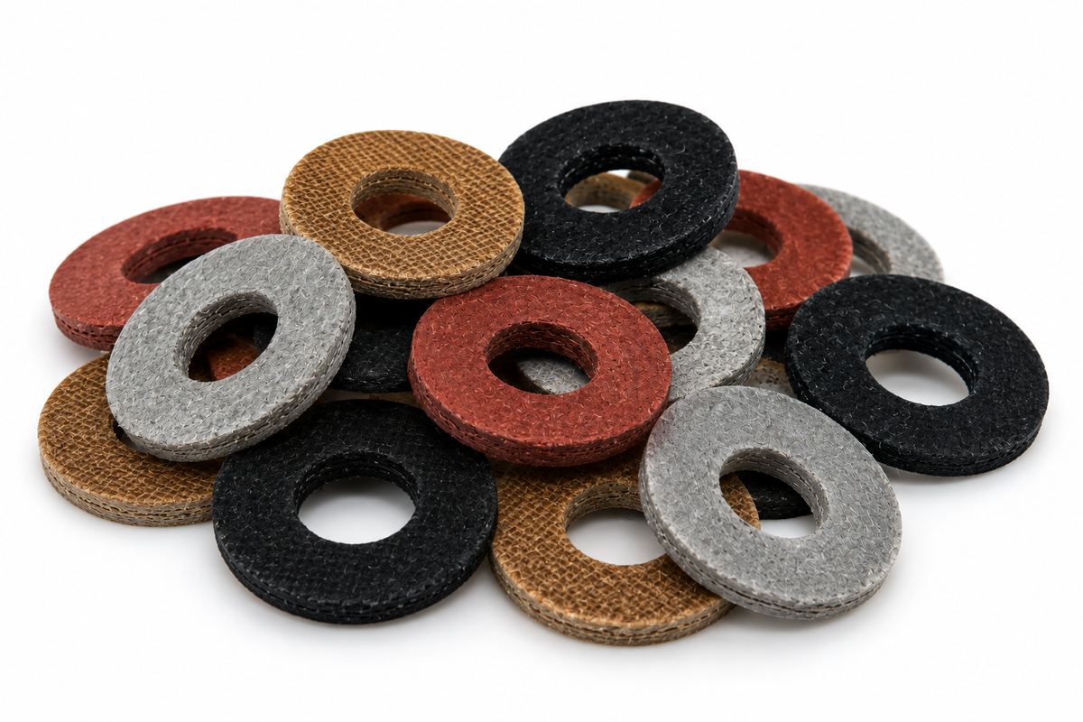 5/16" ID Thick Black Round Fiber Washers