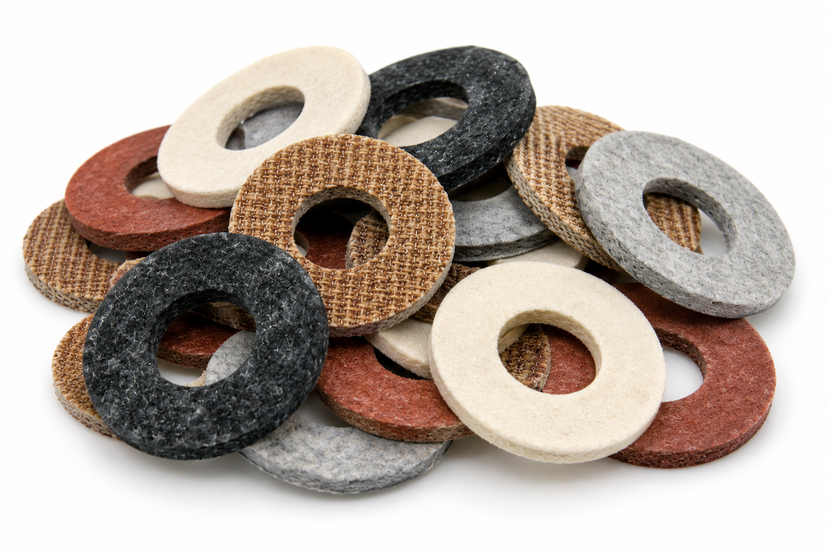 5/16" ID Thin Black Round Fiber Washers