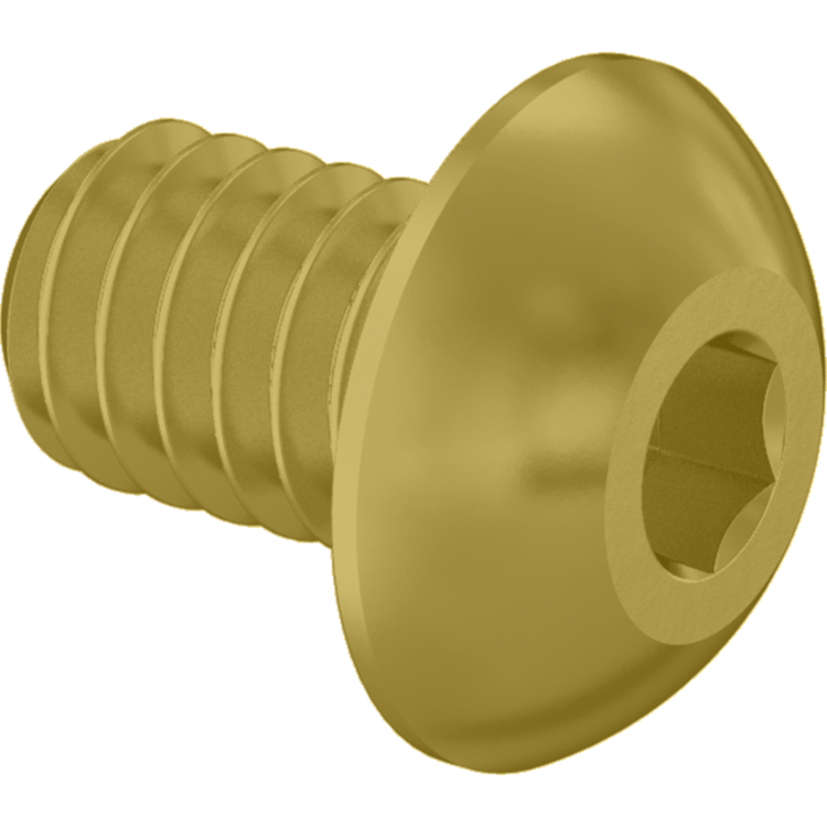 Brass Button Head Hex Drive  8 -32 - 1/4"