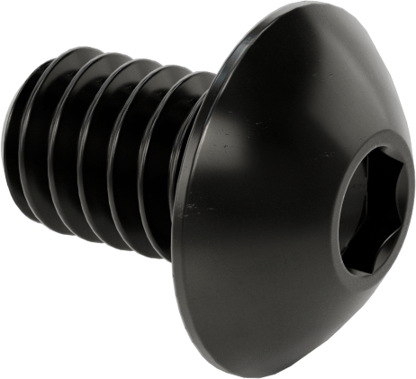 Black Oxide 18-8 Stainless Steel Button Head Hex Drive 8-32 - 1/4"

