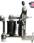 Tattoo machine with 'Made by Mister Bert Krak New York City' branding on a white background