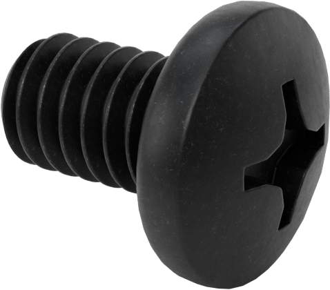 Black Oxide Steel Pan Head Screw Phillips 8-32- 1/4"
