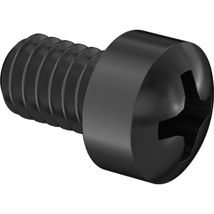 Black Oxide 18-8 Stainless Steel Fillister Head Phillips 8-32 - 1/4"
