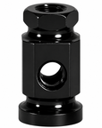 Blackened Square Sided Hex Topped Binding Post Front