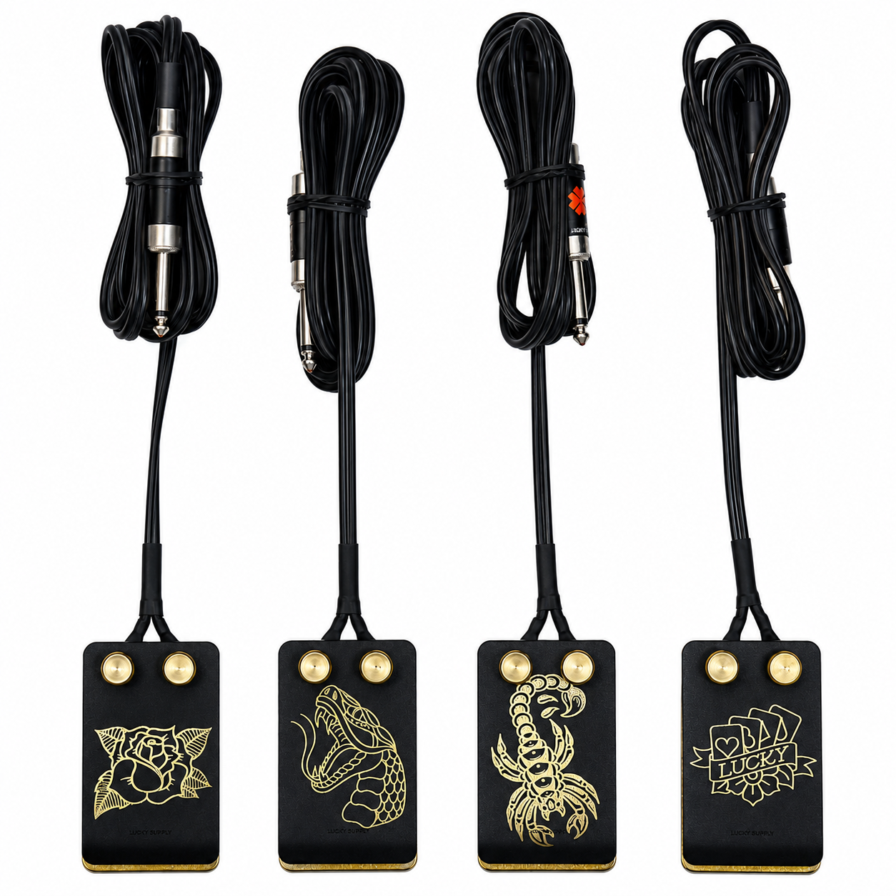 Lucky MFG Black Powder Coated Laser-Engraved Foot Switch
