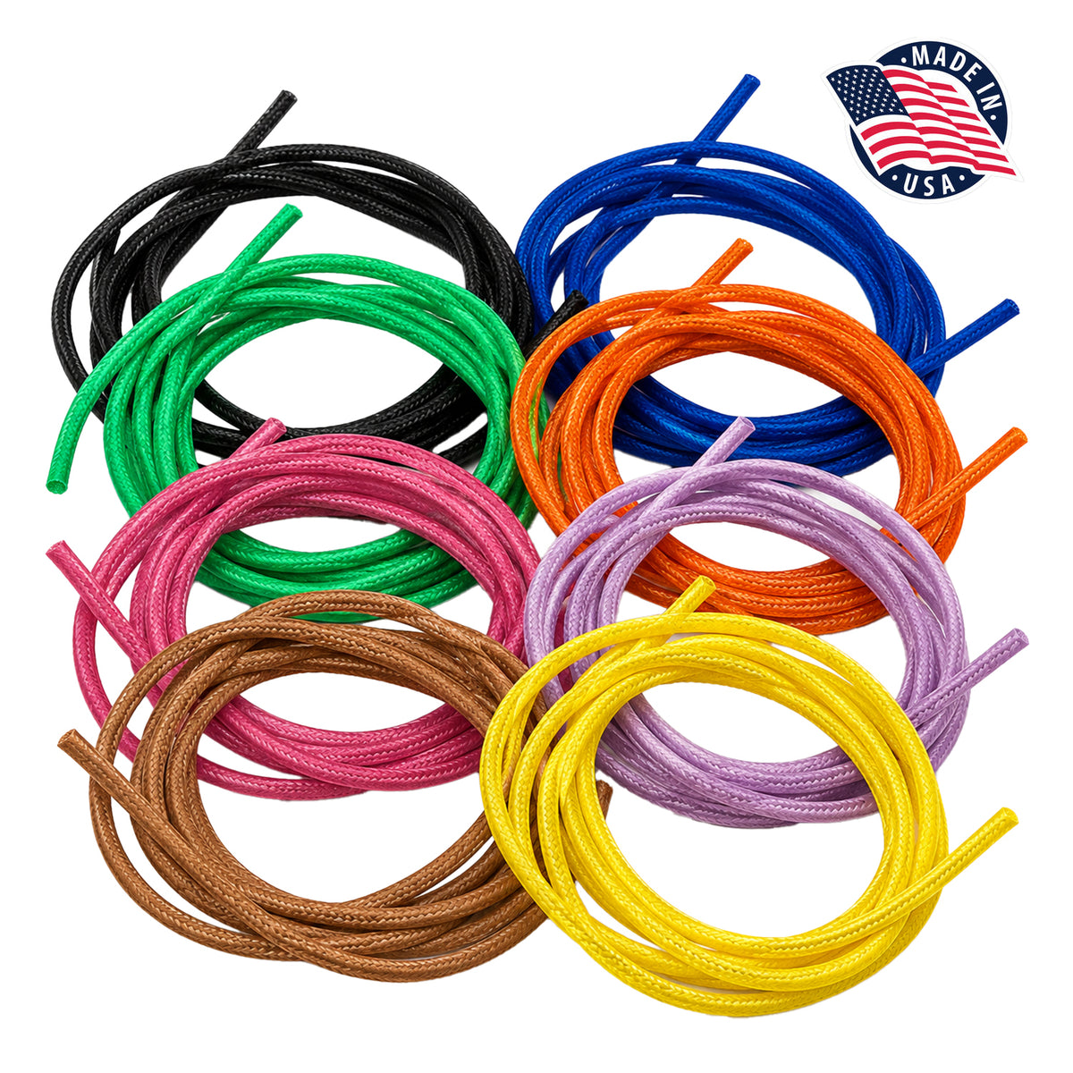 Black acrylic-coated braided wire insulator – 1 foot