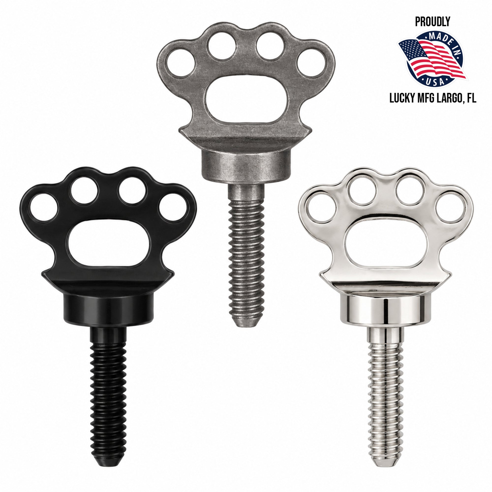 Blackened Brass Knuckles Tube Vice Screws