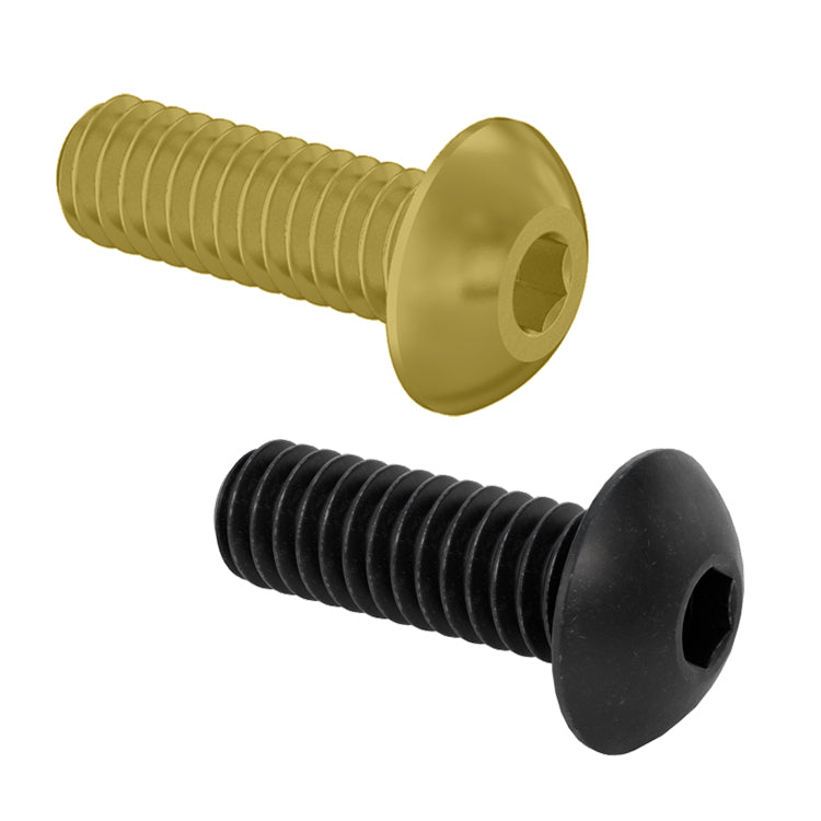 Brass Button Head Hex Drive  8 -32 - 1/4"