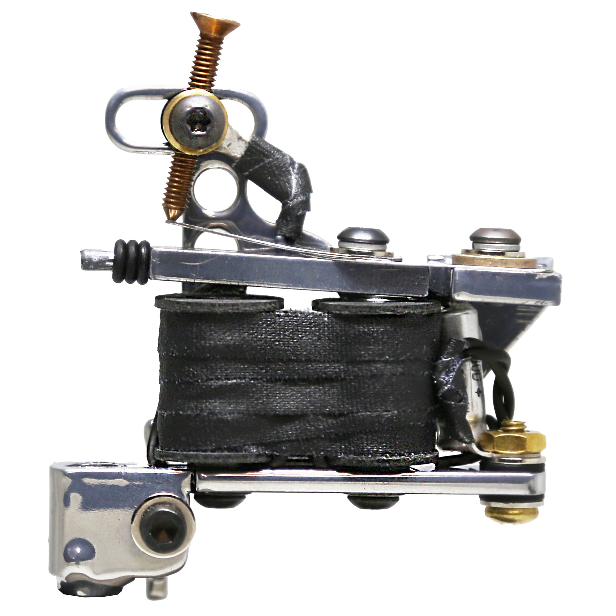 Veritas MFG Byrne Liner handmade coil tattoo machine frame side