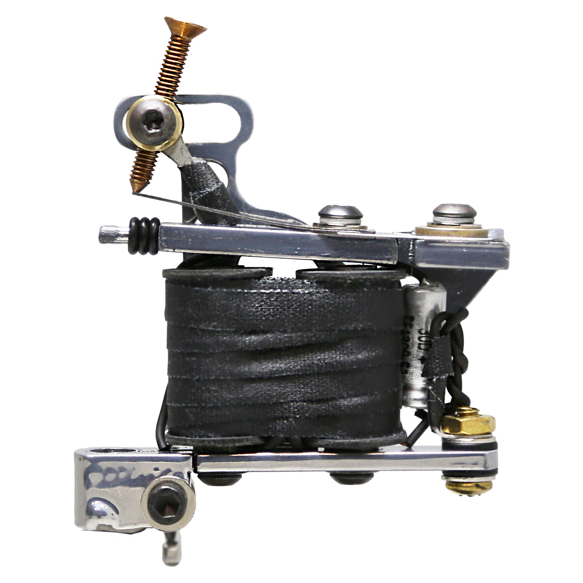 Veritas Byrne Shader dual coil tattoo machine side view
